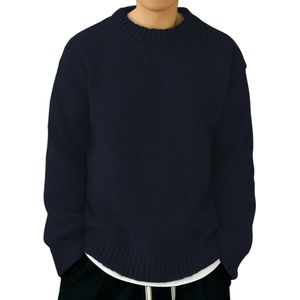 Livano Sweater Heren - Sweaters - Hoodie - Warme Trui - Vest - Marineblauw - XXS