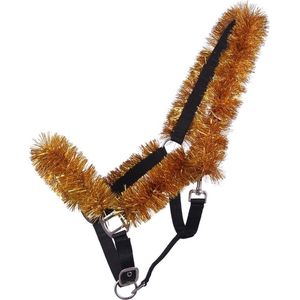 QHP Halster kerstslinger - maat Pony - gold