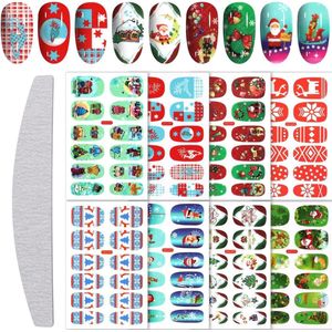 Green Glow - Kerst Nail Art Stickers voor nageldecoratie met 3D sneeuwpop en sneeuwvlok design