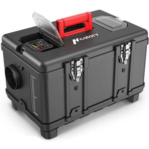 Dieselkachel - Benzineluchtkachel - Kachel en Ventilatoren - Elektrische Kachel - Dieselhulpkachel - 12V - 220V - 8kW - 6L - Zwart