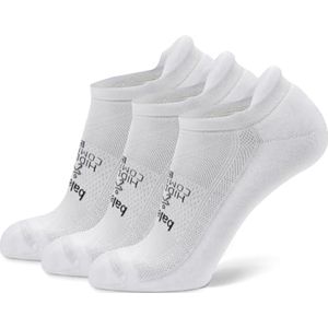 Comfortabele No Show Hardloopsokken voor Mannen en Vrouwen - 3-pack, Wit, Medium