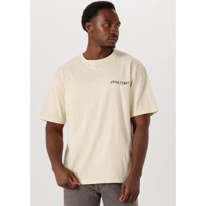 Anerkjendt Akvillads Bowling Print Tee Polo's & T-shirts Heren - Polo shirt - Ecru - Maat S