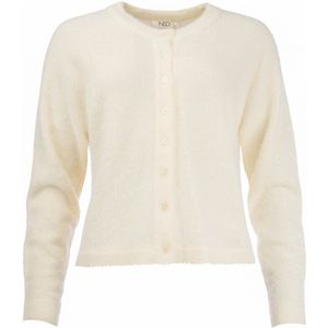NED Vest Frino Ls Rmj Furry Knit 25w1 U172 06 01 Ecru Dames Maat - M