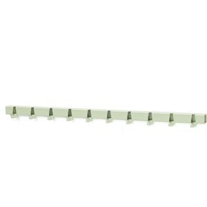 Vij5 - Coatrack By The Meter - designkapstok met 10 haken - RAL6019 mint-groen