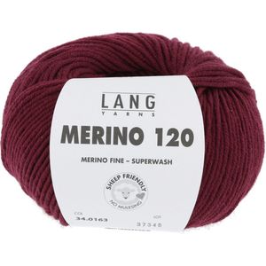 Lang Yarns Merino 120 163 bordeaux rood