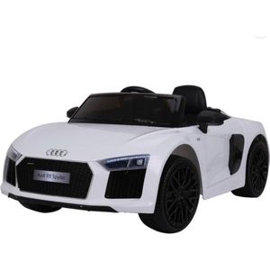 Elektrische Kinderauto Audi R8 Spyder Wit 12V Met Afstandsbediening