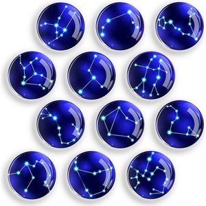 12 stuks glazen cabochons magneten kinderkoelkast decoratief whiteboards koelkasten foto's - horoscoop - 30 mm .