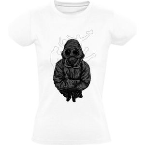 Gasmasker man Dames T-shirt - horror - eng - halloween