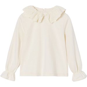 Vertbaudet T-shirt meisjes met kraag van Engels borduurwerk