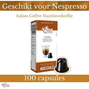 Italian Coffee Hazelnoot Nespresso capsules - 100 koffiecups - Nespresso compatibel - Koffiecapsule met hazelnootsmaak