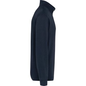 Sweatshirt Heren XXL Kariban 1/4-ritskraag Lange mouw Navy 80% Katoen, 20% Polyester