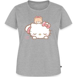 Hello Kitty Met Teddy Op Haar Rug Premium T Shirt Dames
