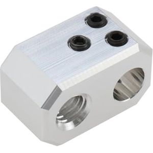 3D Printer Heating Block, Copper Alloy High Temperature Nickel Plated Heat Block with M3 Flat Head Screws, Compatible with Prusa I3 MK4 MK3.9 XL