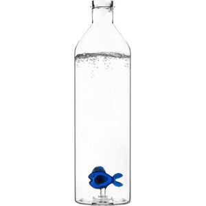 Balvi Blue Fish Waterfles - Borosilicaatglas - 1,2 l