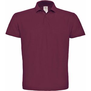 Unisex Polo 'ID.001' Wijnrood merk B&C Collectie maat M