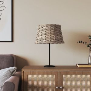 The Living Store - Wicker lampenkap - Plafondlamp en Tafellamp - Ø38 x 23 cm - Bruin