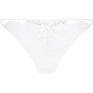 Hunkemöller Dames Lingerie String Piper - Wit - maat XS