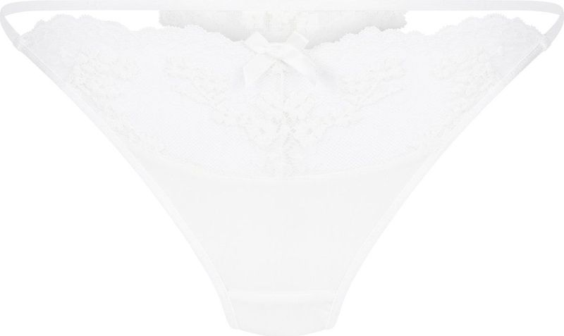 Hunkemöller Dames Lingerie String Piper - Wit - maat XS