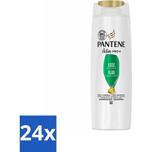 24 x Pantene - Shampoo - Glad & Zijdezacht - Voedt en Versterkt - Voor Pluizig Haar - 225 ml - Haarverzorging - Shampoo - Glad Haar - Zijdezacht Haar - Pluizig Haar