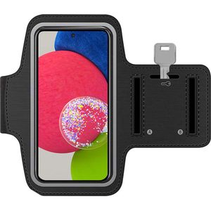 Arara Armband Geschikt voor Samsung Galaxy A52s sportarmband - hardloopband - Sportband hoesje - zwart