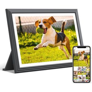 Digitale fotolijst 10,1 inch met Wifi en HD IPS-touchscreen - Slimme Cloud fotolijst voor het delen van foto's en video's