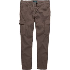 Boston Park - Heren - Boston Park cargobroek keperstof Straight Fit tot maat 72 - Donkerbruin - Maat 70