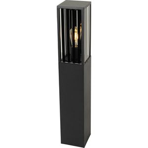 QAZQA dijon - Moderne Staande Buitenlamp | Staande Lamp voor buiten - 1 lichts - H 80 cm - Zwart - Buitenverlichting