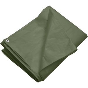 The Living Store Dekzeil 260 g/m² 3x5 m HDPE groen - Tuinzeil - Dekzeil - Watersdicht - Sterke Dekzeil - Tuindecoratie