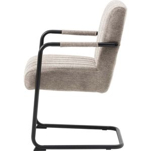 ABC Kantoormeubelen buisframe stoel tryst met zwart frame in stof