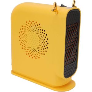 Elektrische kachel - Mini-radiator- Elektrische verwarming voor binnen - 500W - Heater - Stopcontact - Ventilatorkachel kleur Geel