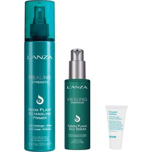 L'Anza - Healing Neem Plant Detangling Primer - 200ML + Serum 100ML + Willekeurig Travelsize