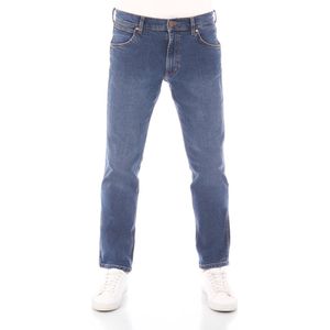 Wrangler Heren Jeans Broeken Greensboro regular/straight Fit Blauw 33W / 32L Volwassenen Denim Jeansbroek