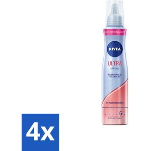 NIVEA - Stylingschuim - Ultra Sterk - 150 ml - Voordeelverpakking - 4 stuks