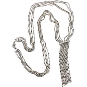 Behave Ketting zilver kleur - met simpele hanger - 30 cm