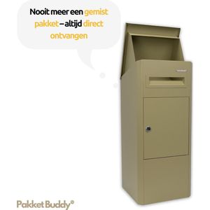 Pakketbuddy - Easydrop™ - Pakketbrievenbus - Olijf groen - Antidiefstal - Pakketmaat invoer 33x28x21 cm - Weerbestendig