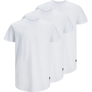 Jack & Jones Heren T-Shirt JJENOA 3-Pack regular fit Wit S Ronde Hals Volwassenen gemaakt van 100% katoen