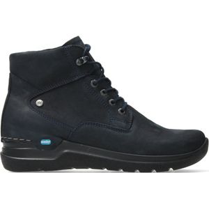 Wolky Hoge veterschoenen Whynot blauw nubuck