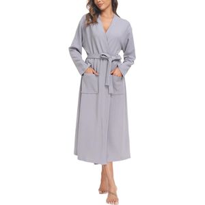 Luxe Wafel Badjas Dames - Zachte Loungewear en Nachtkleding voor Het Hele Jaar, Maten S-XXL