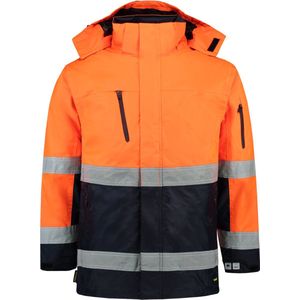 Tricorp 403004 Parka ISO20471 Bicolor - Fluo Oranje/Marineblauw - 8XL