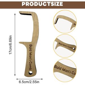 Inovra - Grappige Kale Man Haarborstel Grooming Tool Nieuwigheid Haarkam - Leuk Cadeau Voor Volwassenen . - Kam