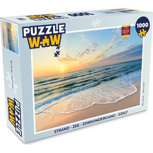 Puzzel Strand - Zee - Zonsondergang - Golf - Legpuzzel - Puzzel 1000 stukjes volwassenen