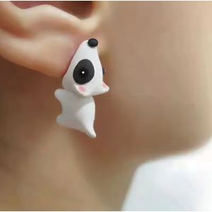 Hiden - Oorbellen - Oorknopjes - Oorringen - Sieraden - Cadeau - Sieraden Dames - Kinderen - Fashion - Earrings - Subtiele oorbellen - Witte Hond