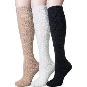 Fleece Sokken - Herfst/Winter Serie - Dikke Laarzen Sokken - Dubbelzijdig Fluweel - Zacht en Fluffig - Niet Pluizend - One Size - 3 Paar