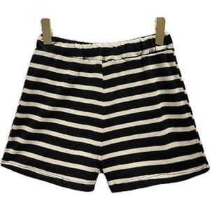 Dilena fashion short korte broek katoen cotton stripe gestreept zwart wit black