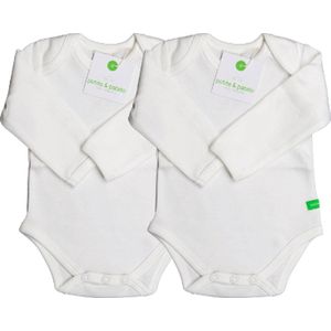 Petite & patate ""the green one"" romper lange mouwen - maat 86 - 2 stuks