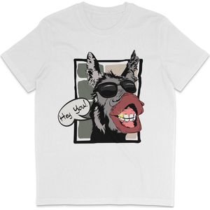 T Shirt Heren - Grappige Ezel - Wit - Maat XS