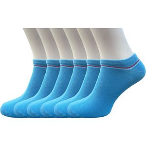 Classinn® Essentials Sneaker sokken 36-41 - 6 paar - dames sport enkelsokken hemelsblauw