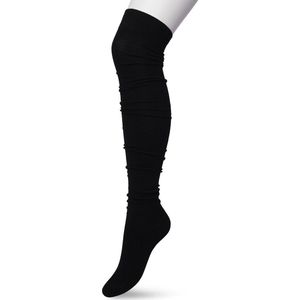 Bonnie Doon Overknee Kousen Zwart Dames maat 36/42 - Overknee Sokken - Over de knie - Katoen - Gladde Naden - Extra Comfortabel - Maximaal Draagcomfort - Warm - Overknees - Kniekousen - Black - P53496.101