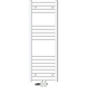 Badkamer radiator middenaansluiting 400x1200 mm wit recht met universele aansluitset LuxeBath