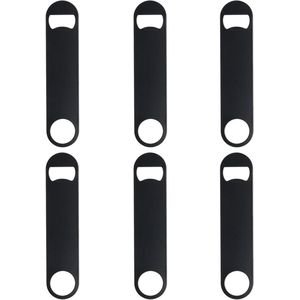 Provento - Roestvrij stalen platte flesopeners voor keuken en bar, set van 6 stuks